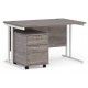 Maestro Straight Desk with Under Desk Pedestal